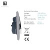 Trendi 1 Gang Artistic Modern Glossy 13 Amp Switched Tactile