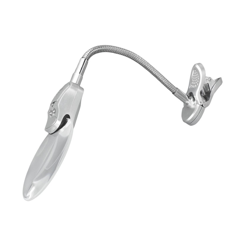 Magnifying Glass with Light Adjustable Flexible Gooseneck Clip On Magnifying
