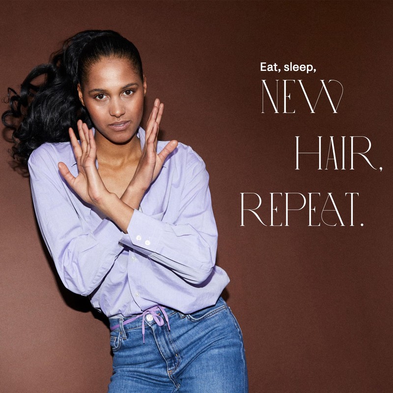 CAISHA 18" Hairpiece Ponytail Extensions Voluminous Wavy Black PH9