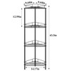 HuggieGems 4 Tier Floor Standing Corner Shower Caddy Organizer Shelf