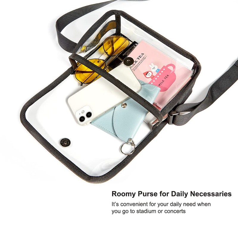 COVAX Clear Bag Stadium Approved, Clear Crossbody Purse Bag for