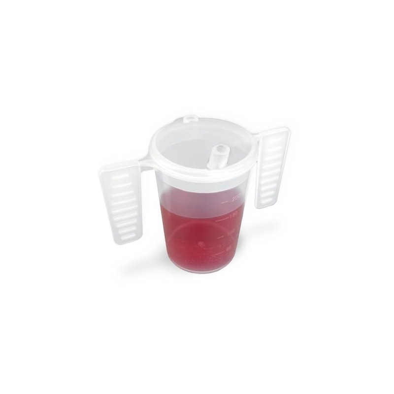 Life With Dignity Wing Handled Beaker with Drinking Lid -