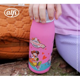 alfi Kids ISO Bottle 350 ml, Ida School of Magic Animals, Insulated Drinking Bottle, Children's Stainless Steel, Tight with Screw Cap, Keeps Hot for 12 Hours, Cold for 24 Hours, Drinking Bottle for