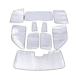 Windshield Sunshade Kit for Toyota Land Cruiser Prado J250 2024-2025 Front Rear Window Shade Foldable Reflective Sun Visor Privacy Protection UV Blocker HeatShield Windshield Side Rear Window Full Set