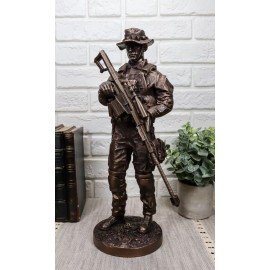 Large Modern Military Marine Sniper Soldier Statue 13"Tall Marksman Task Force