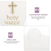 Cabilock 6Pcs Empty Holy Water BottlesSet, Refillable Cross Design Catholic