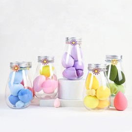 6 Pcs Makeup Sponges Set - 6 Beauty sponges Blending Blenders,Makeup egg Case/Multi- colored， Cosmetics Sponge Puff Latex Makeup Sponge case, Flawless for Cream, Powder and Liquid (yellow)