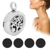 Aromatherapy Locket Diffuser Pendant Tree Shape Stainless Steel Hollow Essential