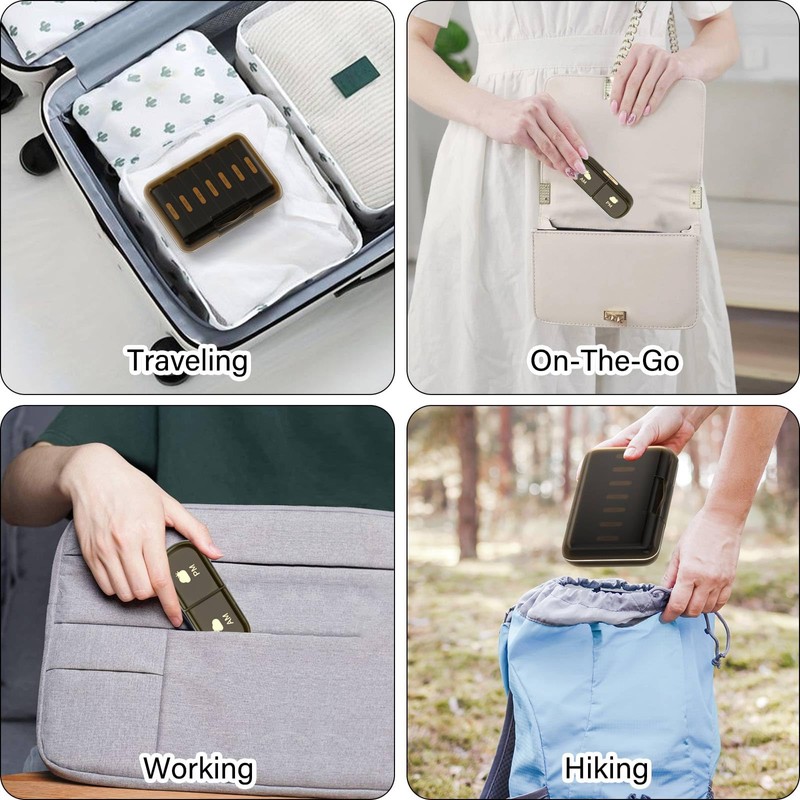 Codcaw Weekly Pill Organizer 2 Times a Day, 7 Day
