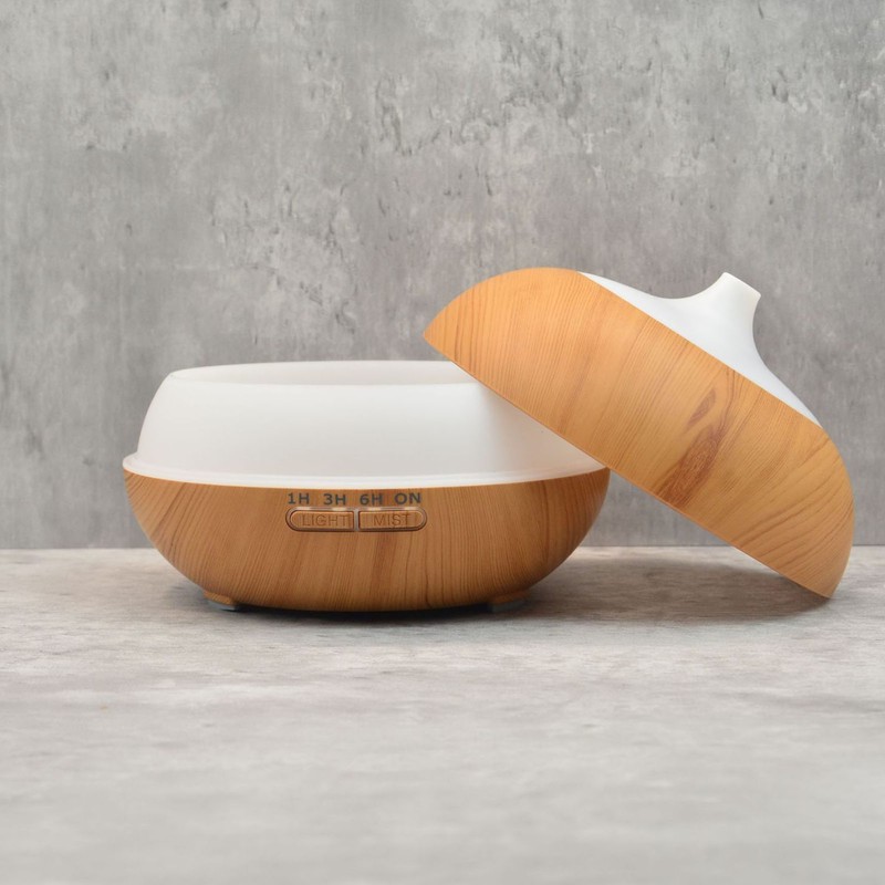 550ML Wood Grain Aromatherapy Diffuser Aroma Diffuser Ultrasound Oil Diffuser