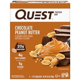 Quest Nutrition Chocolate Peanut Butter Bars, 4 count