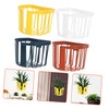 IWOWHERO Set of 8 Wall-Mounted Planter Baskets Plastic Container Pots