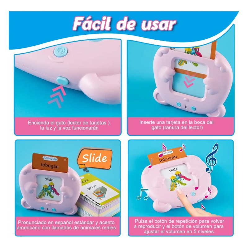 Juguetes Aprendizaje Tarjetas Lectura Español 510 Palabras
