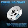 Pack of 5 M10 knurled nuts, flat, stainless steel threaded