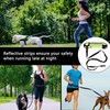 QANYEGN Waist Dog Lead, Waist Belt Bungee Lead, Hands-Free Dog