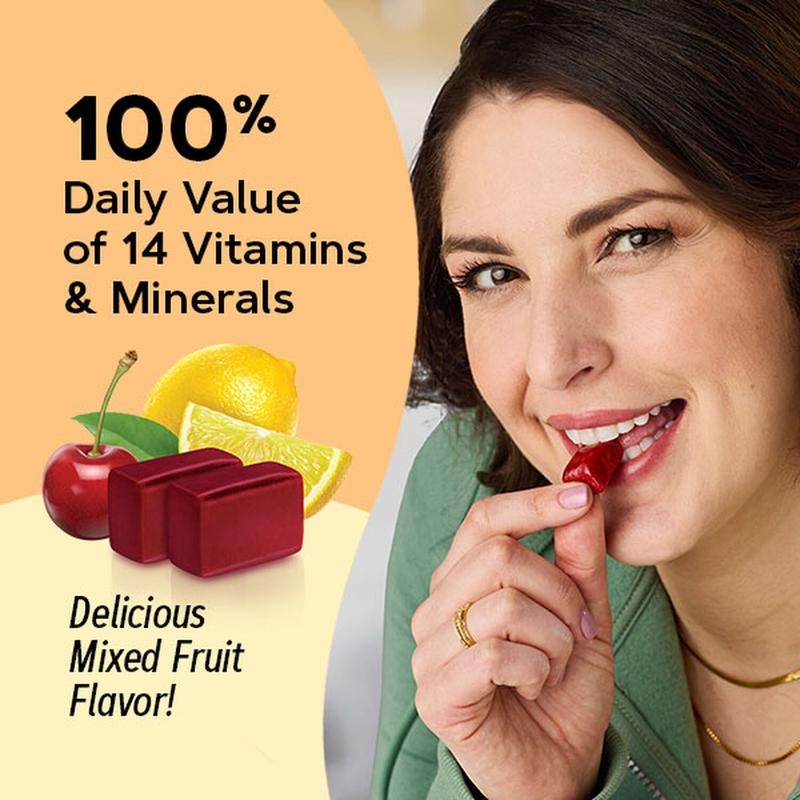 GNC Women's Ultra Mega Multivitamin Soft Chews, Mixed Fruit, 60