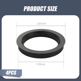 Irinidig 4 PCS Car Wheel Hub Center Ring, 73.1mm-60.1mm Plastic Reducer Ring Adapter Ring, Fill Gaps to Eliminate Vibration Wheel Modification Accessories, Universal for Most Cars Trucks (Black)