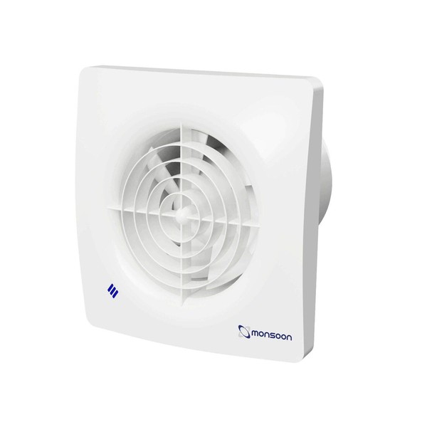 National Ventilation MON-S100T Monsoon 'Silence' Extractor Fan 4 Inch /