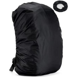 1 PCS Waterproof Rain Portable Ultralight Backpack Cover, Waterproof Outdoor Backpack Cover, Black Rain Cover for Anti-dust Camping Cycling Traveling Outdoor Activities (45L)