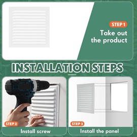 Snblzhef 2pcs Attic Vents Gable Vents Aluminum Wall Vent Metal Shed Vent with Screen Mesh Square Vent Louver Vent Grille