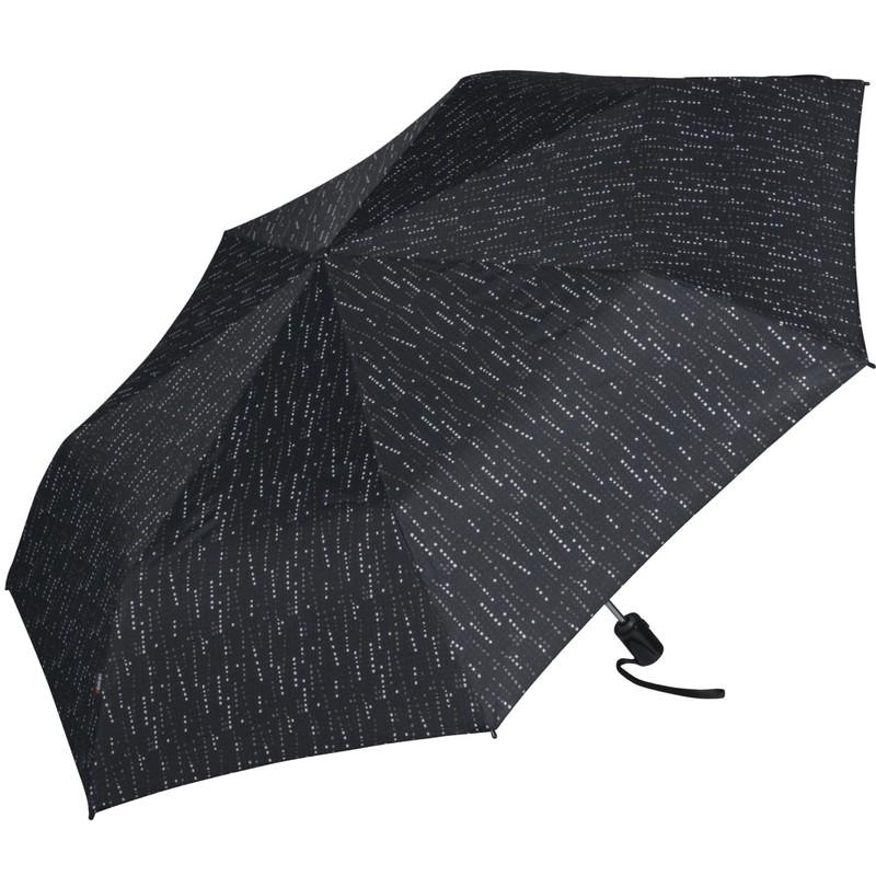Knirps Slim Duomatic Domino Pocket Umbrella Open-Close Black