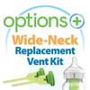 Dr. Brown's Natural Flow Options+Replacement Vent Kit, Wide-Neck 2 Count
