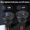 12V Aluminum Round Rocker Switch Red Lighted Toggle Switch 20A