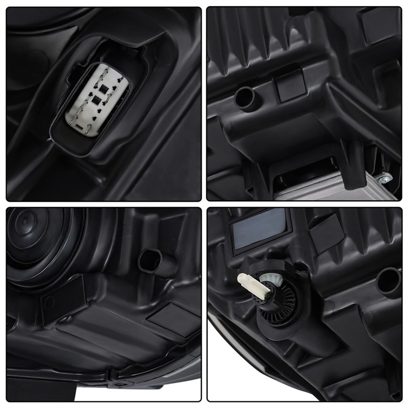 TJHSM Headlight Assembly Headlamp Black Left Side Replacement for 2019-2023