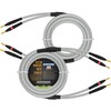 2 Meter - Canare 4S11 - Braid (White + Steel)