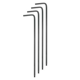 sourcing map 4pcs Ball End Hex Key Wrench 2mm L-Shape Extra Long Arm Hexagon Metric Wrenches Chrome Vanadium Steel Repairing Tool for Home Repair Black