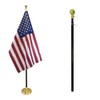 8ft Black Aluminum Flag Pole (Ball Top)