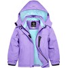 GEMYSE Girl's Waterproof Ski Snow Jacket Hooded Fleece Lined Windproof