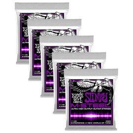 5 PACK Ernie Ball P02920 M-Steel Power Slinky Electric Guitar String Set