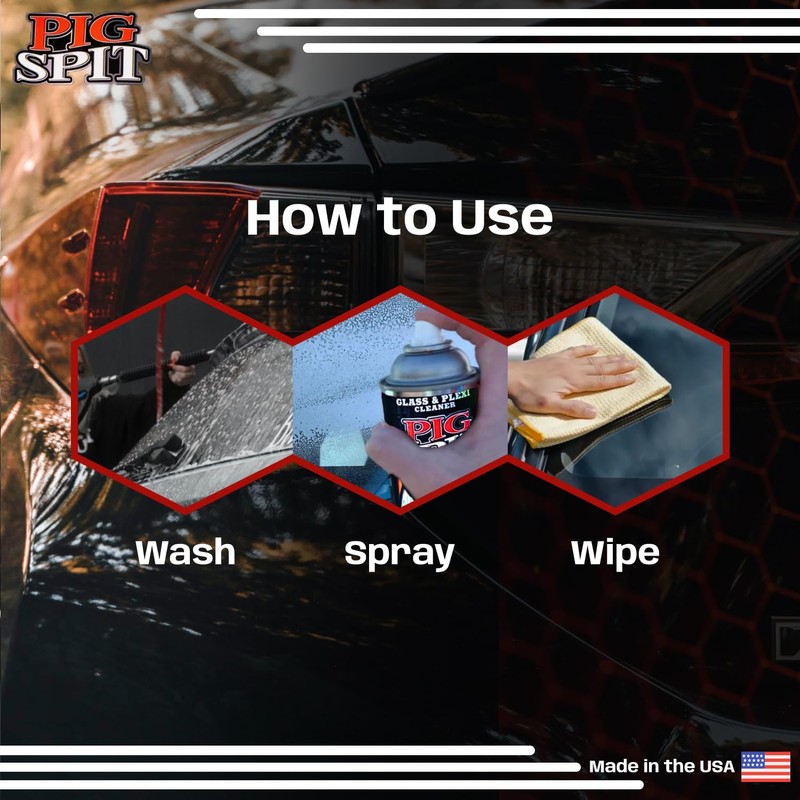 Pig Spit Glass and Plexi Cleaner for a Streak-Free Shine