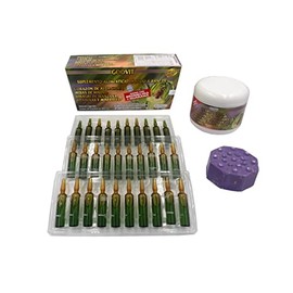 Caja ampolletas de Alcachofa GN+V (30 unidades de 10ml c/u) en bundle con Crema corporal cosmética alcachofa GN+V (1 tarro 240g) & Jabón corporal de a