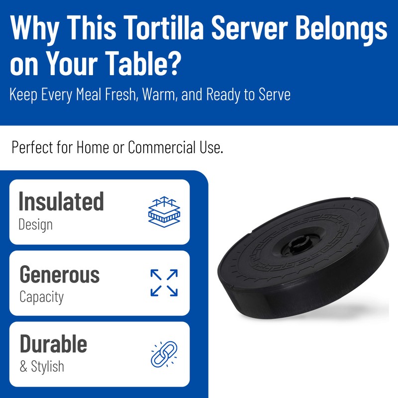 Carlisle FoodService Products Jumbo Server Tortilla Server with Insulated Lid
