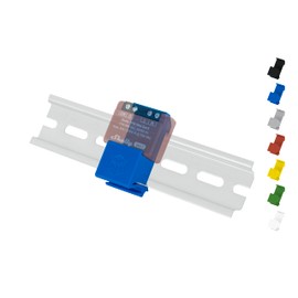 DIN Rail Mount / Adaptor "Flat" for Shelly-Mini DIN Rail Bracket (35 mm) (Blue (Prime))