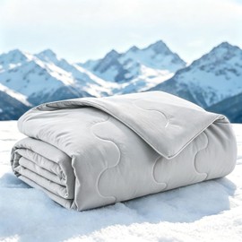 Premium Cooling Blanket for Medium Dogs, Cool-to-Touch Washable Mat for Couch Bed Car Q-MAX>0.53, Grey, 30x40