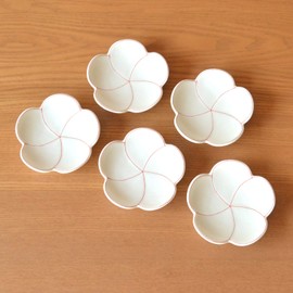 New Year Tableware, Japanese Tableware, Small Plate, 3.5 inches (9 cm), Plum, Lucky Charm, Arita-yaki, Koubai (White) Small Plate, Set of 5, Presentation Box Included
