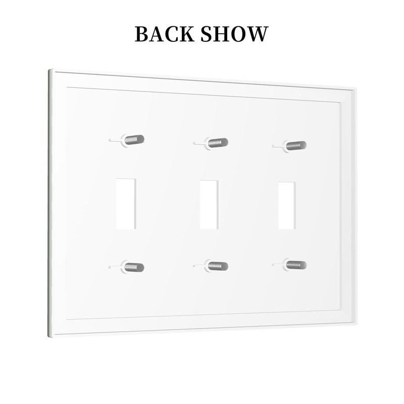 Wmhusu Light Switch Covers Olive Green 3 Gang Wall Plate
