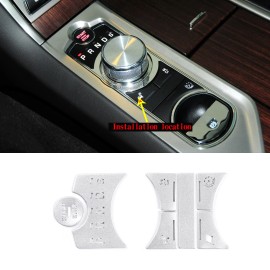 Carworld66 For Jaguar XF 2012-15 Gear Button Decorative Sticker Aluminum Alloy Silver 7PCS