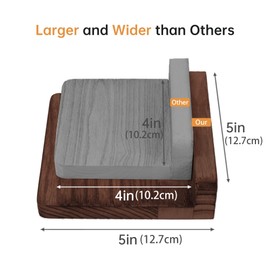 PHOENANCEE 12.7x10x4cm, Wooden Square Floating Shelves, Compact Style Mini Wall Shelf for Small Objects, Hanging Wall Shelf Decoration for Bedroom, Living Room, Set of 3(Dark Walnut)