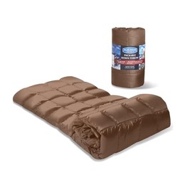Blue Ridge Home Fashions Down Throw Camping Blanket - Packable Lightweight Down Throw Blanket for Outdoor Travel Hiking Picnic RV, Puffy Warm Blanket 60" x 70" with Carry Bag, 650 Fill Power