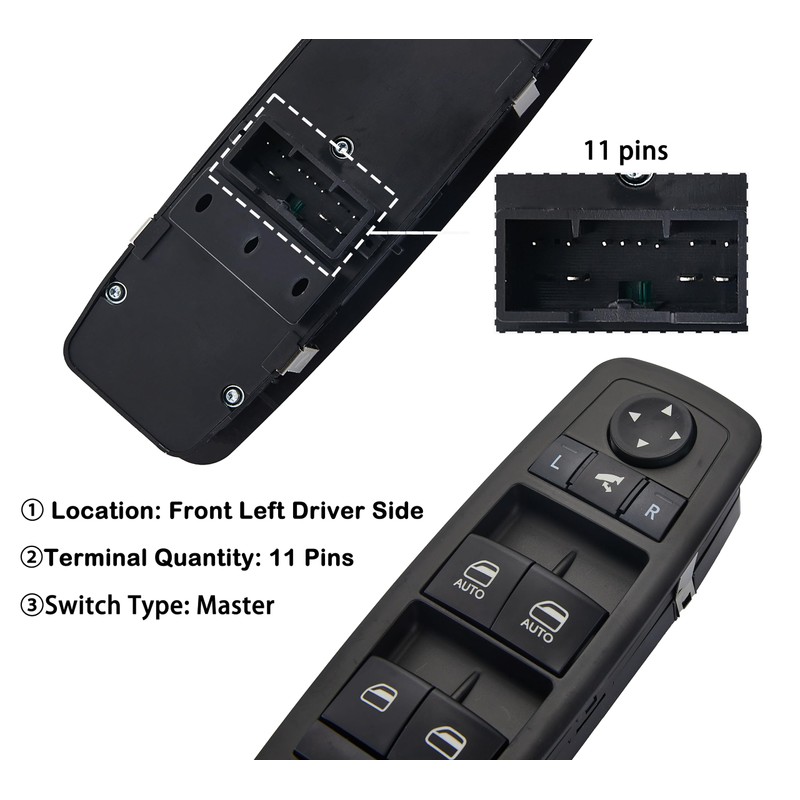 ZAPOSTS Power Window Switch fits for Chrysler 300 2013-2015, For