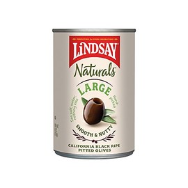 Lindsay Naturals Large Pitted Ripe Black Olives, 6 oz (Pack of 12)