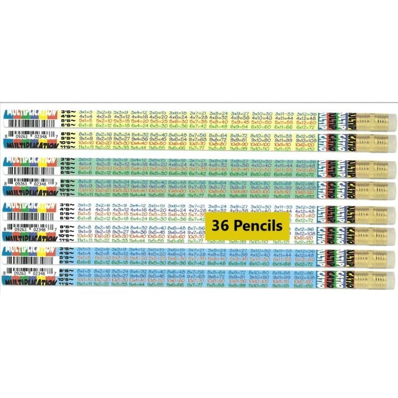 Musgrave Multiplication Math Table Designer Pencil for Awards, Incentives and