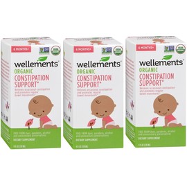 Wellements Organic Baby Constipation Support 4oz(3 Pack)