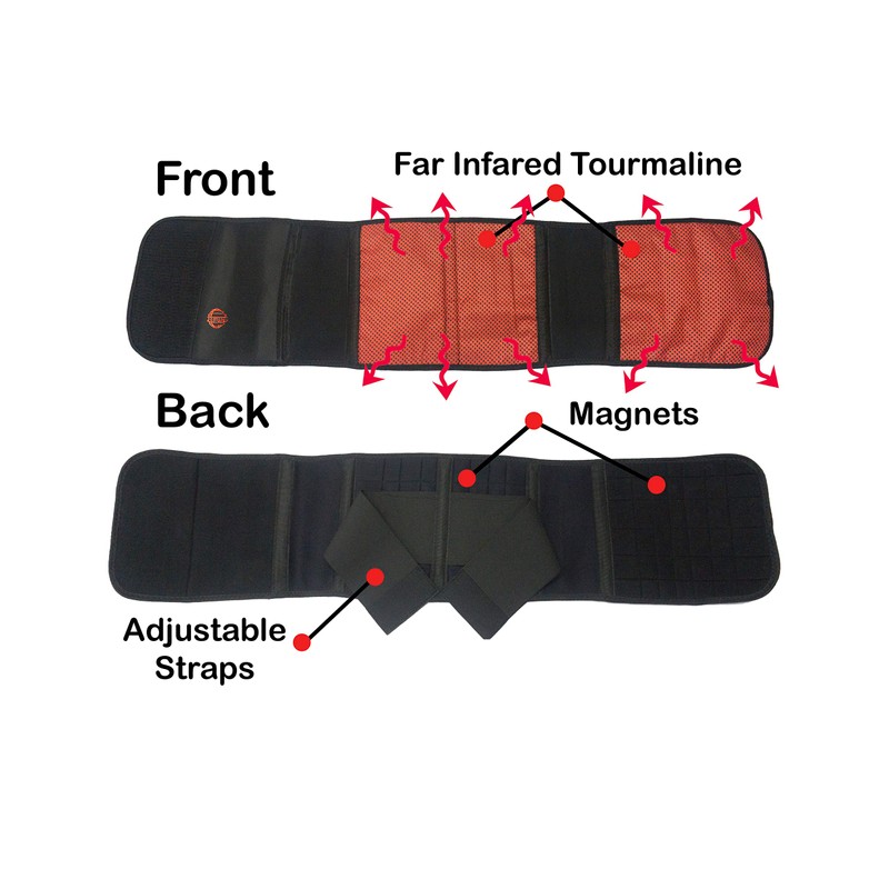 Lumbar Support Back Brace with Self-Heating Magnetic Therapy and Far