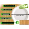 ECONX 50pc Compostable Biodegradable Bagasse Plates Eco Friendly Biodegradable and