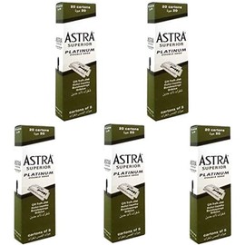 500 Astra Superior Premium Platinum Double Edge Safety Razor Blades 5 Pack 20 Count